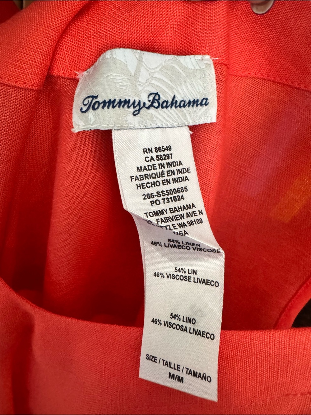 Tommy Bahama Coral Maxi Dress with Raw Hem NWOT - Picture 2 of 4